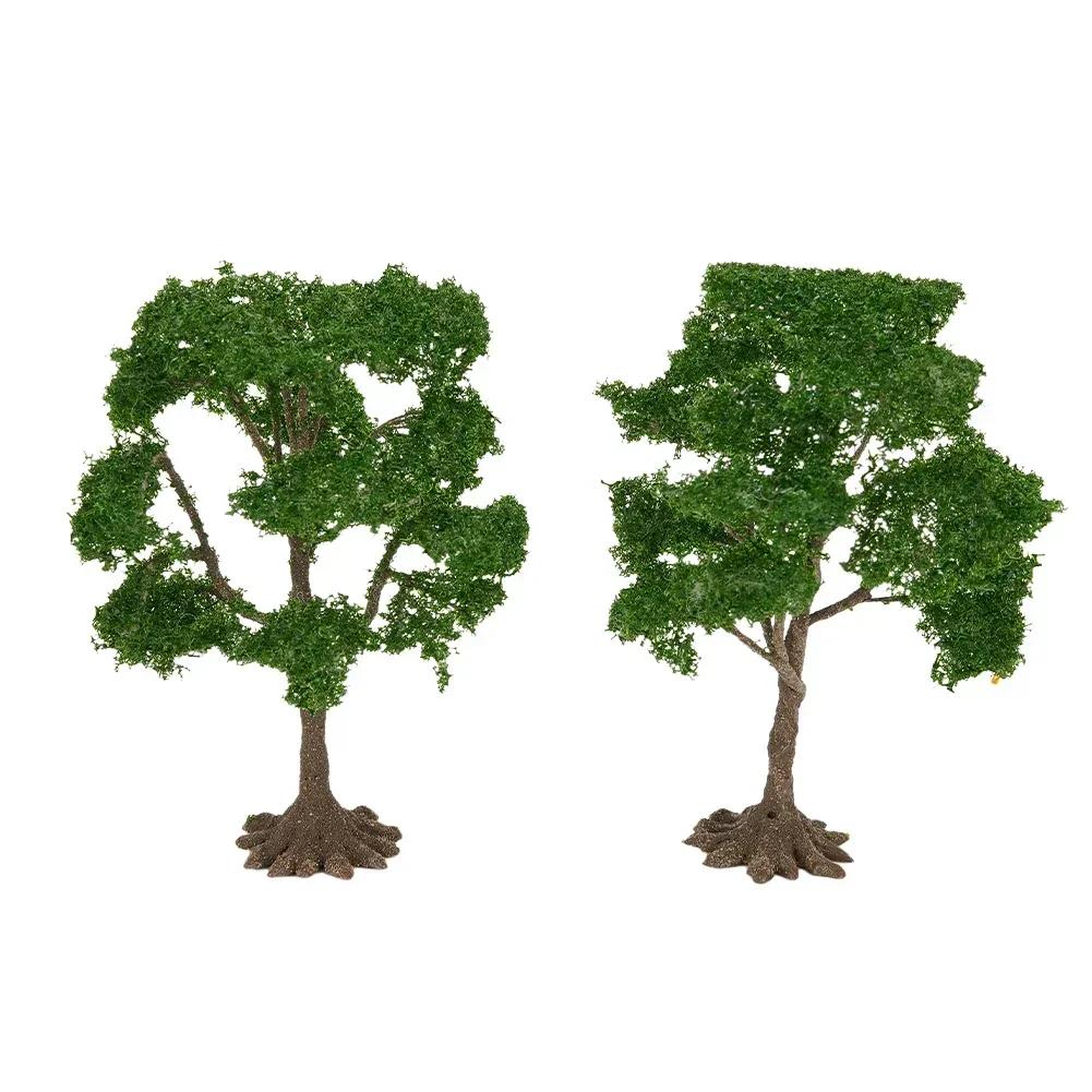 2pcs 10cm Model Elm Trees Landscape Artificial Miniature Tree Layout Train Railway Model Trees Plastic Sandtable Model Scenery