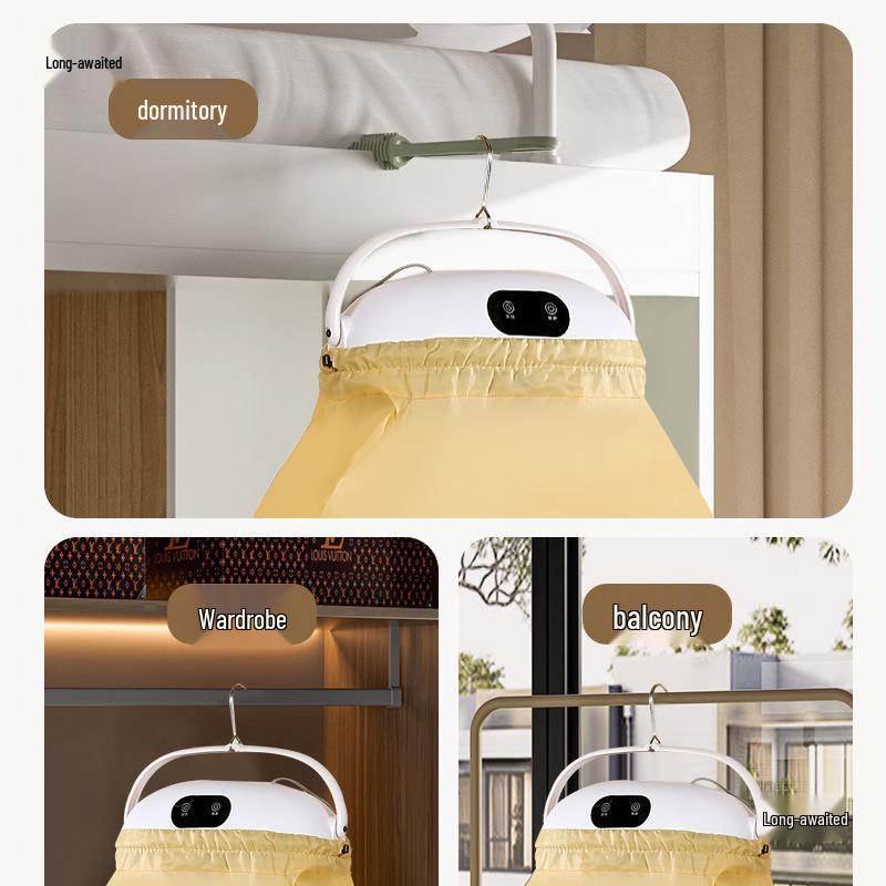 Warm Air Foldable Clothes Dryer - Portable, Dehumidifying, Hanging Solution for Damp Weather