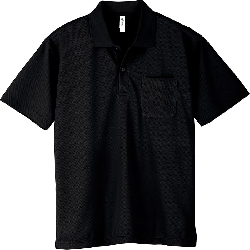 [Glimmer] Short-Sleeve 4.4oz Dry Polo Shirt [with Pocket] 00330-AVP Men s Black L