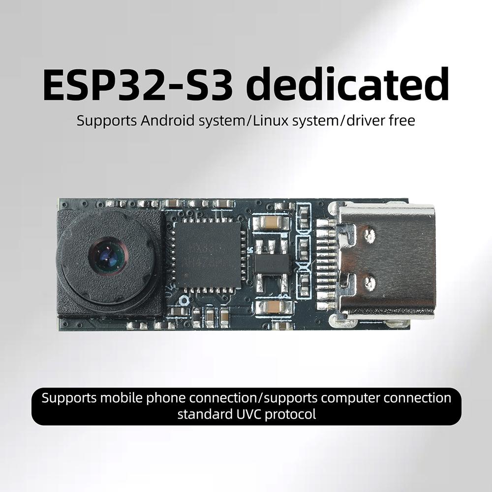 Mini USB Type-C Port Camera Module for ESP32-S3 Development Board Support Window Android System 65 Degrees 720P 1280*720