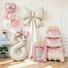 Princess First Birthday Decor Set: Cake, Balloons, Bow & Scene Props