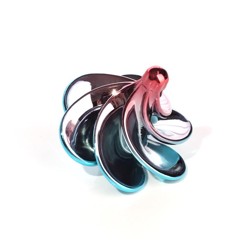 WINSPIN Toy Pneumatic Gyro Portable Fingertip Decompression Desktop Toy Wind Blowing Rotating Multicolor Gyro Children's Gift