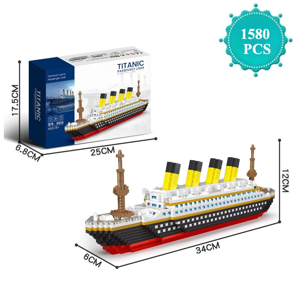 Haute Qualité Luxe Haute Qualité Titanic Haute Qualité Croisière Haute Qualité Navire Haute Qualité Bâtiment Haute Qualité Briques Assemblez vous-même