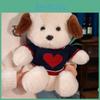 Plush Soft Dog Dolls With Love Sweater Decoration For Collectors And Play Kids