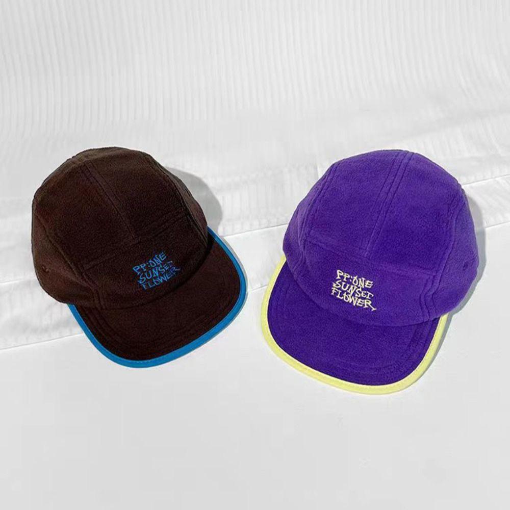 Letter Embroidery Peaked Cap Retro Outdoor Hat Fashion Baseball Caps for Men Women  Warm Autumn