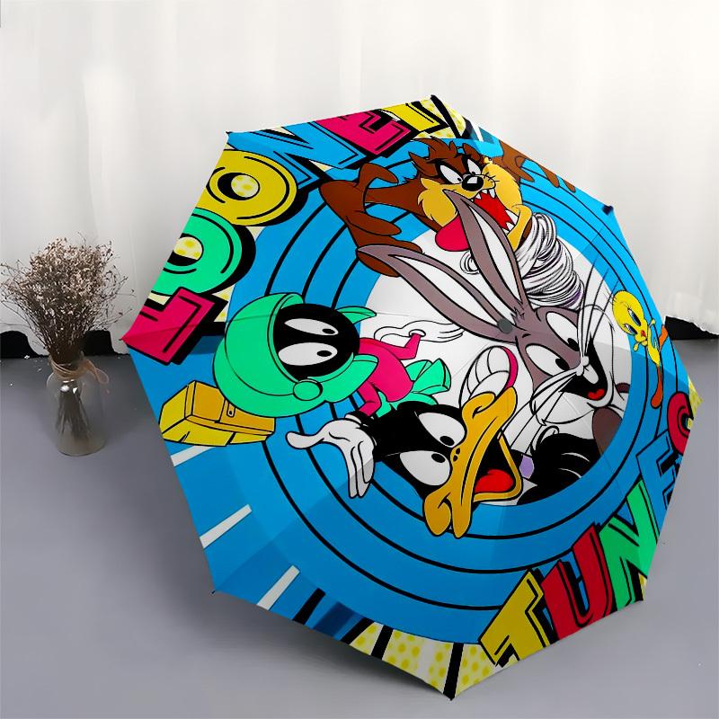 1pc Looney Tunes Characters Umbrella with Plastic Handle,Suitable for All Seasons Travel Outdoor Multi-functional UmbrellaDCS277