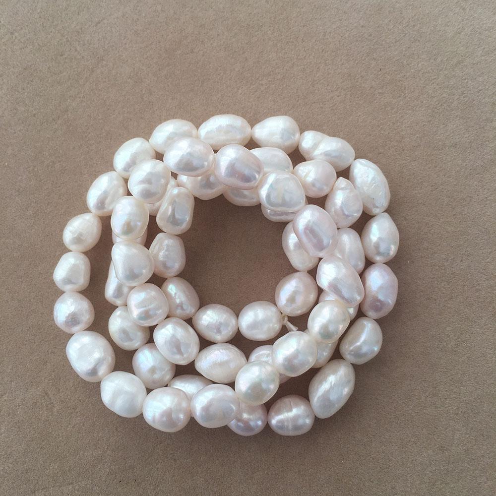 24 Inch Hair Band Custom Elastic New Women 8.3-9.3 Mm Baroque Handmade Natural Freshwater Pearl Hair Bands Wholesales Price