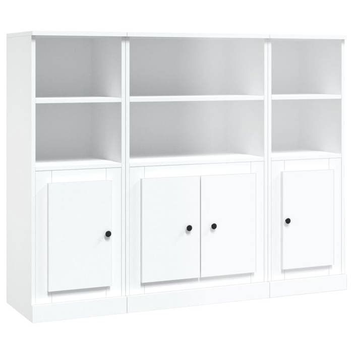 Buffet - Buffets 3 Pcs - White - Engineered Wood - Large Storage Space