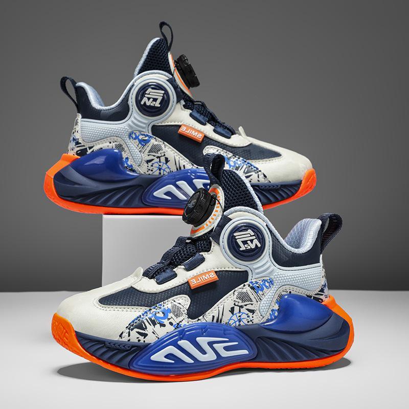 Boys' New 2025 Autumn-Winter Shock-Absorbing Training Shoes: Non-Slip Running and Basketball Shoes for Kids