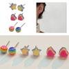 Playful Rainbow Ear Jewelry Studs Earrings Ear Studs 925 Silver Material Ear Pins Perfect Jewelry Gift for Woman Girls
