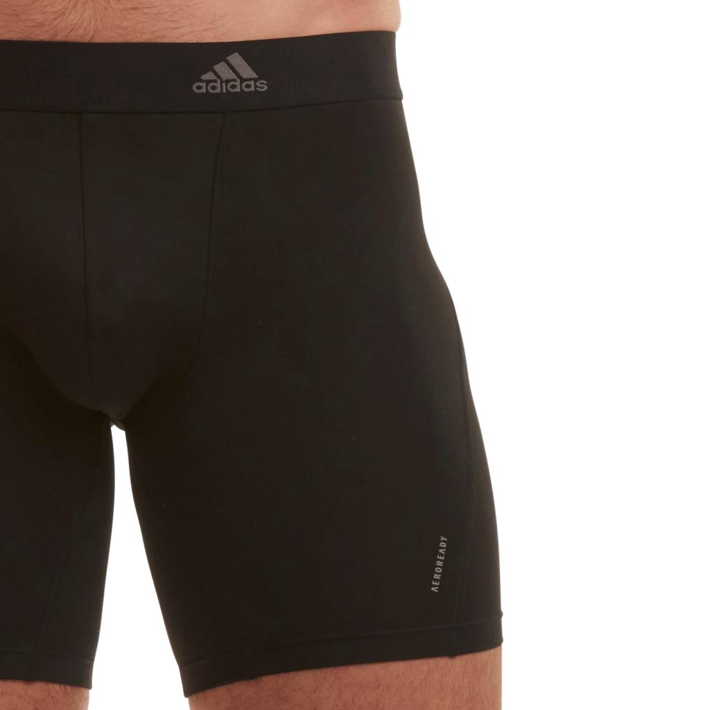 Adidas Moisture Wicking Sports Boxer Briefs 3 Pack Men Underwear Black 4A3M03-000
