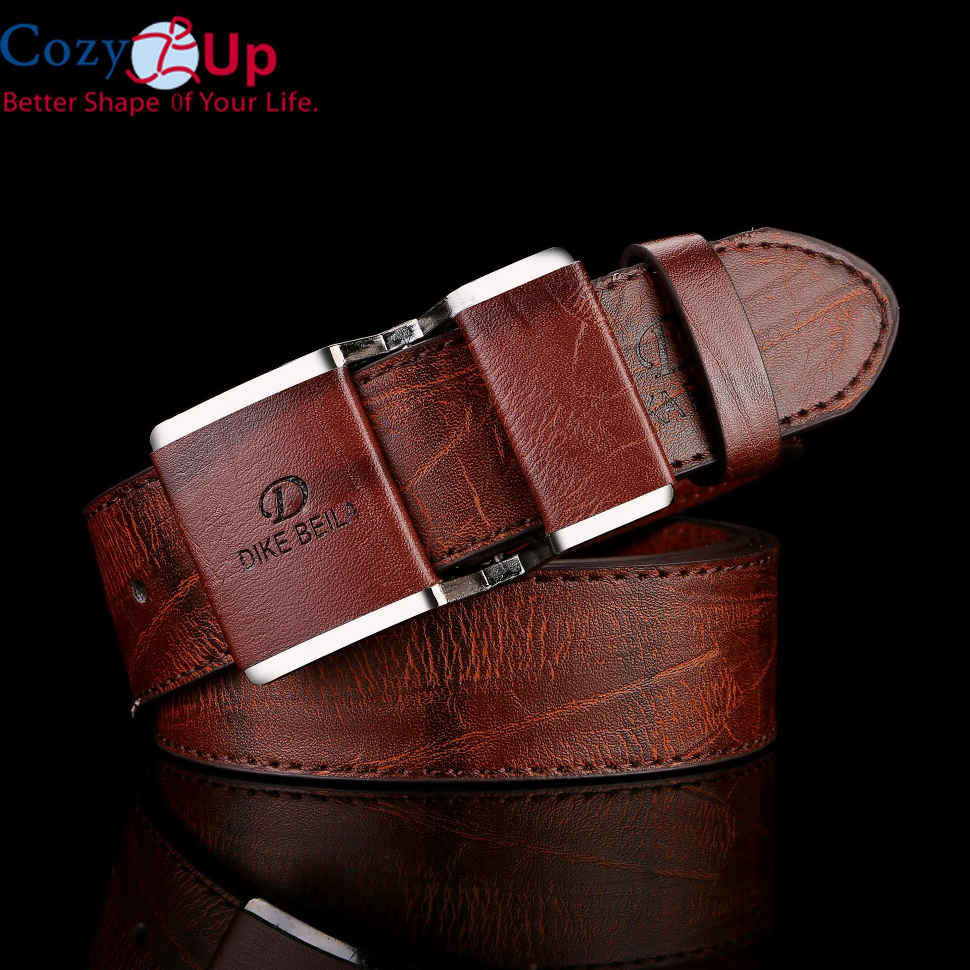 

Уютный повседневный ремень с храповым механизмом для мужчин, кожаный ремень высокого качества из серого сплава с автоматической пряжкой, поясной ремень, мужские ремни из воловьей кожи 110 см 95-115CM темно-коричневого