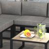 Venkovní rohová zahradní lounge sestava Moderní design 6 dílů pro 5 osob - hliníková, Skvělý komfort