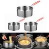 Durable Stainless Steels Fry Basket for Home Restaurant Use Round Deep Fry Basket Heat Resistant Silicone Handle Kitchen