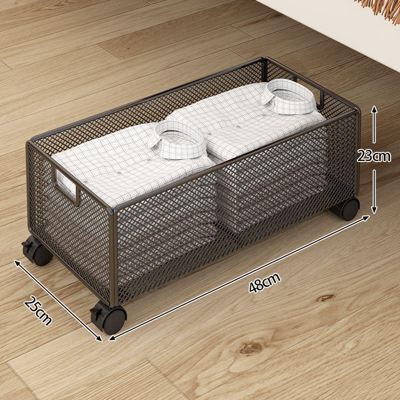 Flat Large Underbed Storage Box with Wheels - Drawer-Type Organizer for Clothes