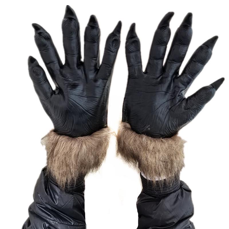 Funny Wolf Head Halloween Gloves Animal Masquerade Costume Props
