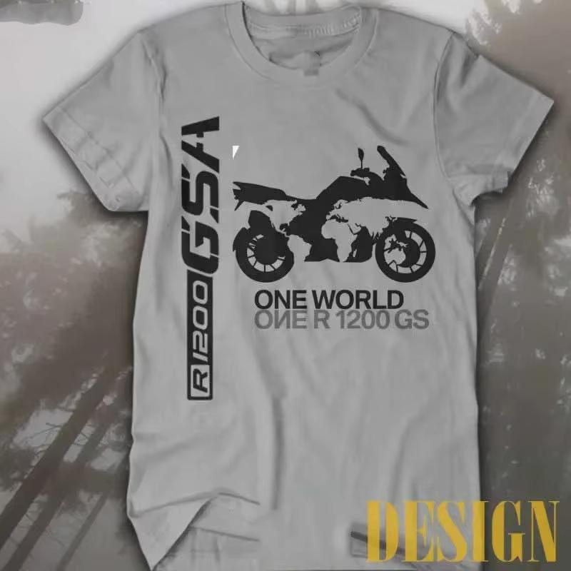 Vintage Racing Abenteuer Deutscher R1200GS Motorrad T-Shirt 100% Baumwolle Rundhals Sommer Kurzarm Freizeit Herren T-Shirt Größe S4XL L