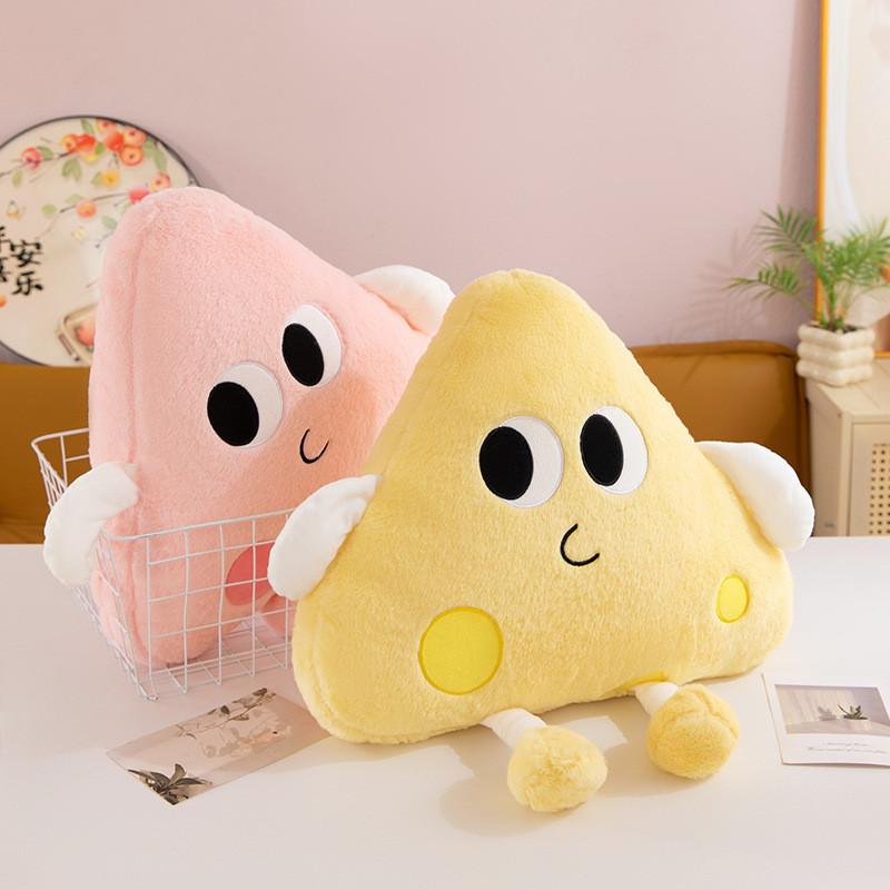 Cuscino Peluche a Forma di Formaggio per Bambini con Materiale Morbido per Camera da Letto e Soggiorno