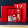 Chinese Red Cultural Laptop Gift Set: Year of the Horse Notebook & High Appearance Business Accessories