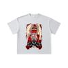 260 GSM Double Yarn 32 Count 100% Cotton Dandadan V34 Okarun Turbo Print Unisex Heavy Cotton T Shirt