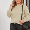 Women's Fashion Casual Solid Color Oversized  Long Sleeve Loose Fit Top