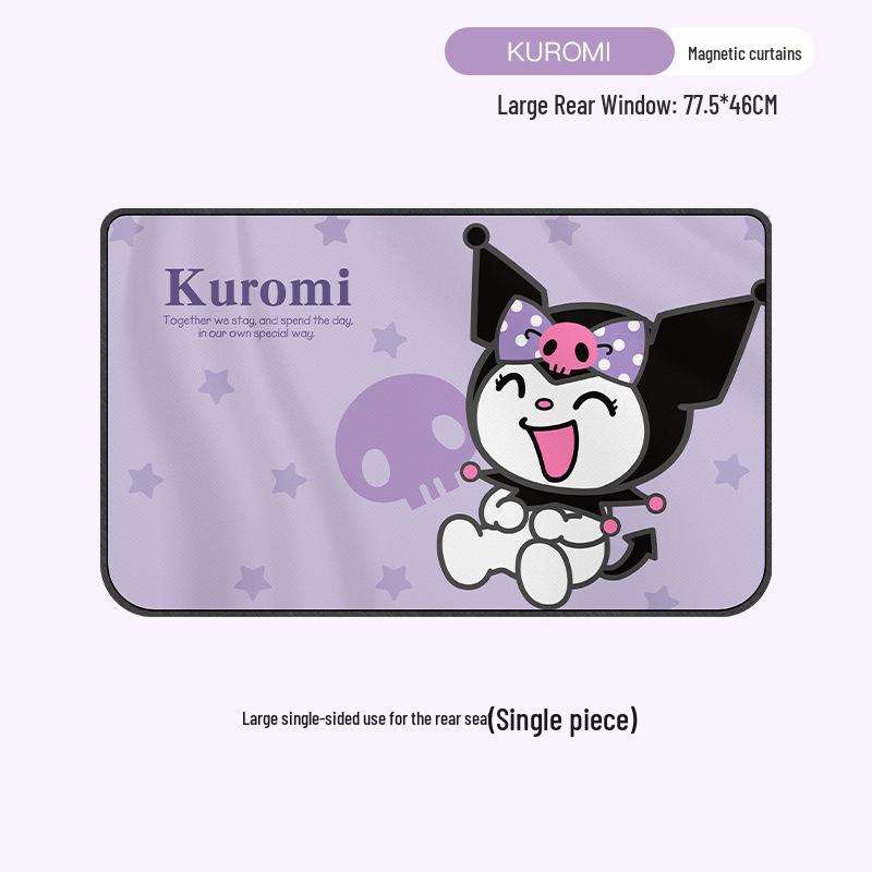 Sanrio Kuromi Magnetic Car Sun Shade Curtain for Heat Insulation & Baby Sun Protection