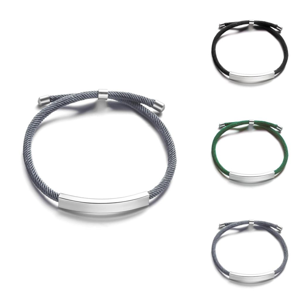 DIY geflochtenes Edelstahlarmband mit inspirierender Gravur für Männer und Frauen