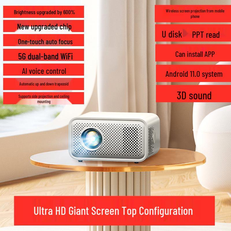 

Мобильный проектор Ultra HD для спален и домашних кинотеатров