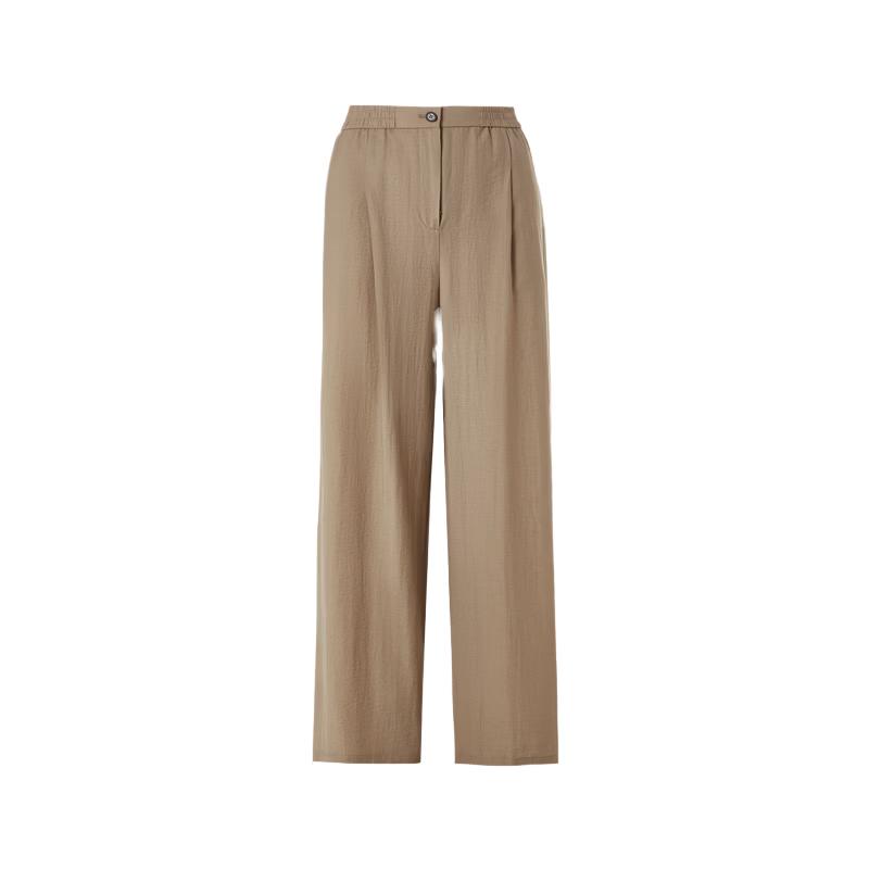Langzi Draped Straight-Leg Casual Pants