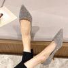 Szpiczaste Ślubne Buty dla Panny Młodej z Cekinami na Średnim Obcasie Buty dla Kobiet Y2k Szybka Dostawa Trend 2025 Eleganckie Sukienkowe Damskie Czółenka
