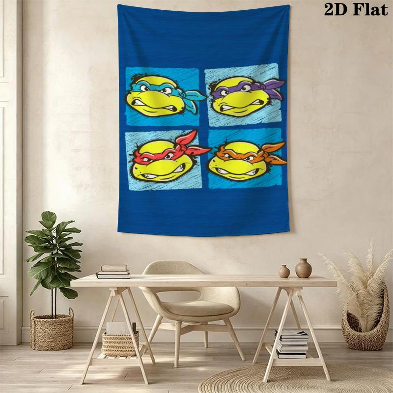 Teenage Mutant Ninja Turtles Artwork Tapestry Wallmounted Background Cloth Work Of Art Atmospheric Background Cloth Background Cloth