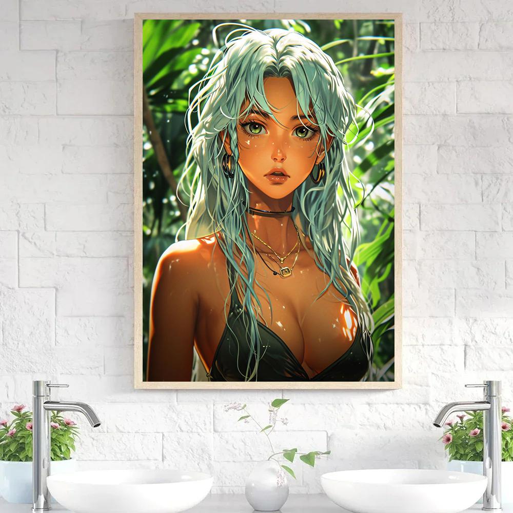 Surrealistic Game Anime Girl Fashion Sexy Girl Portrait Artwork Poster Canvas Paintings Wall Art Pictures Home Decor
