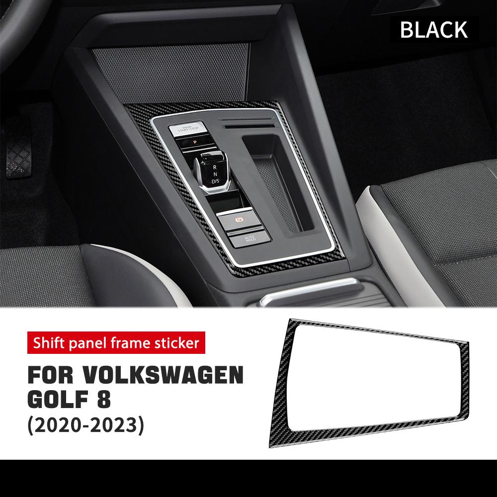 Real Carbon Fiber Sticker For Volkswagen VW Golf 8 MK8 2020 2021 2022 2023 Car Interior Trim Red Shift Panel Decor Accessories