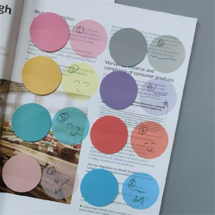 Durability 8 Color Index Tab With Adhesive Backing Portable Classification Sticker for Journals Documents