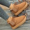 Fashion Winter Women Snow Boots 2025 New Plush Warm Casual Chelsea Ankle Boots Flats Platform Comfortable Ladies Shoes Zapatos De Mujer