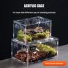 Stackable Crystal Clear Acrylic Gecko Terrarium Comfortable Reptile Enclosure with Box Packing Reptile Supplies