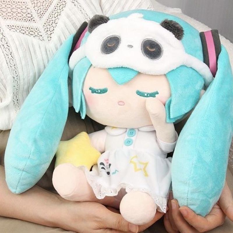 Poupée dormeuse Hatsune Miku 30 cm Panda Hatsune Miku Position debout Miku Dessin animé Poupée en peluche Hatsune Produit dérivé Cadeau de Noël