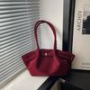 Women Suede Dumpling Tote Bag, Luxury Handbag, Single Shoulder Crossbody Bag