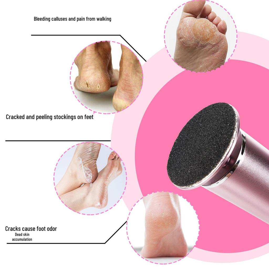 Electric Volcanic Stone Foot File: Exfoliating Grinder for Dead Skin