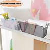Large Capacity Storage Basket with Hook Bedside Rack Durable Bedside Hanging Basket