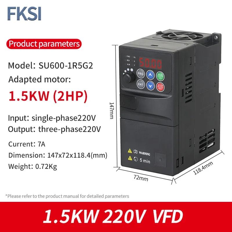 Onduleur VFD 1.71KW 1.1KW 1.1KW 1KW Onduleur de Fréquence 1P-1P 111V 1P-1P 181V Convertisseur de Fréquence de Sortie Entraînement à Fréquence Variable