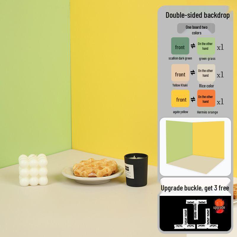 Solid Color Photography Backdrop - PVC Film for Cosmetics, Still Life, Cakes, and Food Photography Props