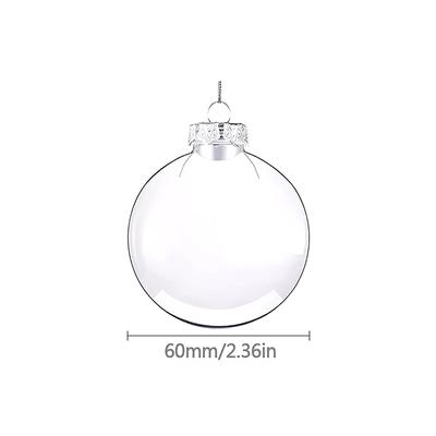 6/8/10 cm Kunststoff transparent Weihnachtskugel Home Weihnachten Jahr Party Dekoration DIY klar befüllbar Baum hängen Anhänger Ornament