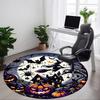 1 szt. Straszny biurowy okrągły dywanik na Halloween, pod krzesła biurowe, do sypialni, salonu, wystrój domu, dekoracja pokoju, dostępny w różnych rozmiarach