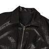European & American Women's Two-piece Set: Weave Style Lapel Loose Leather Jacket with Shorts