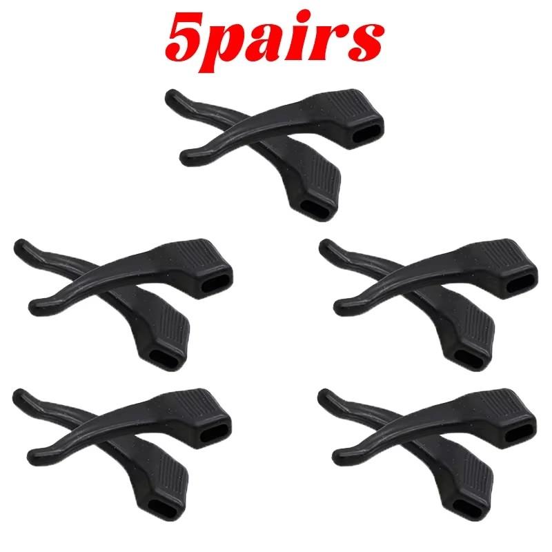 5/10/20pairs Silicone Anti-slip Ear Hooks Women Men Antiskid Glasses Leg Ear Sleeve Clear Anti-fall Eyewear Holder Accessories
