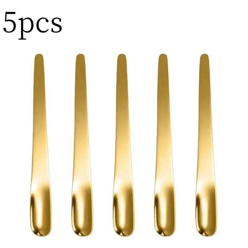 Tea Spoon Stainless Steel Flat Espresso Dessert Small Coffee Scoop Mixer Stirring Bar Kitchen Tableware