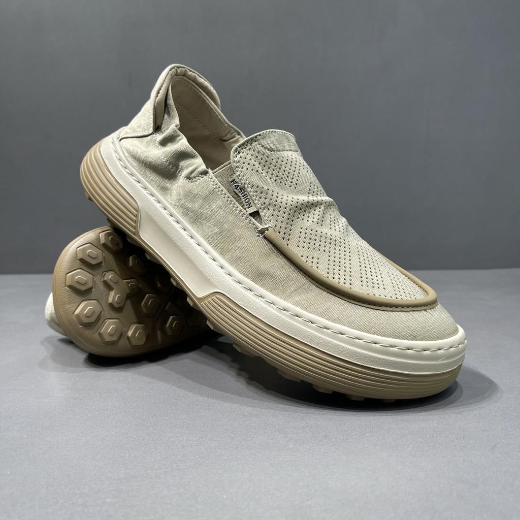 High-end men's cloth shoes 2026 new men's ice silk cloth shoes spring and summer new soft breathable men's casual shoes light