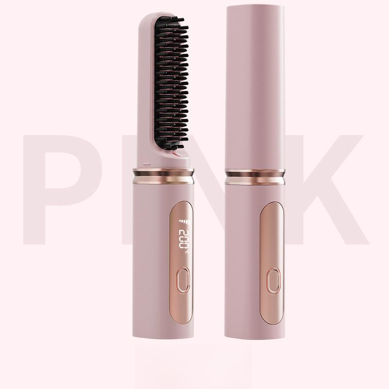 Nowa Domowa Prostownica do Włosów Bezprzewodowa Prostownica do Włosów Kręcenie Włosów Przenośna Prostownica do Włosów Elektryczny Grzebień do Stylizacji