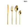 4/6/16/24pcs Gold Stainless Steel Cutlery Household Knife, Fork and Spoon Cutlery Set for Home Restaurant Hotel Party